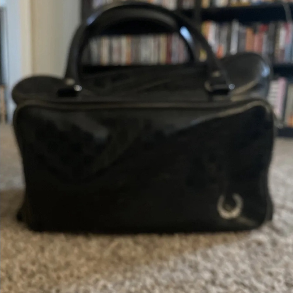 Fred Perry Black checker travel bag